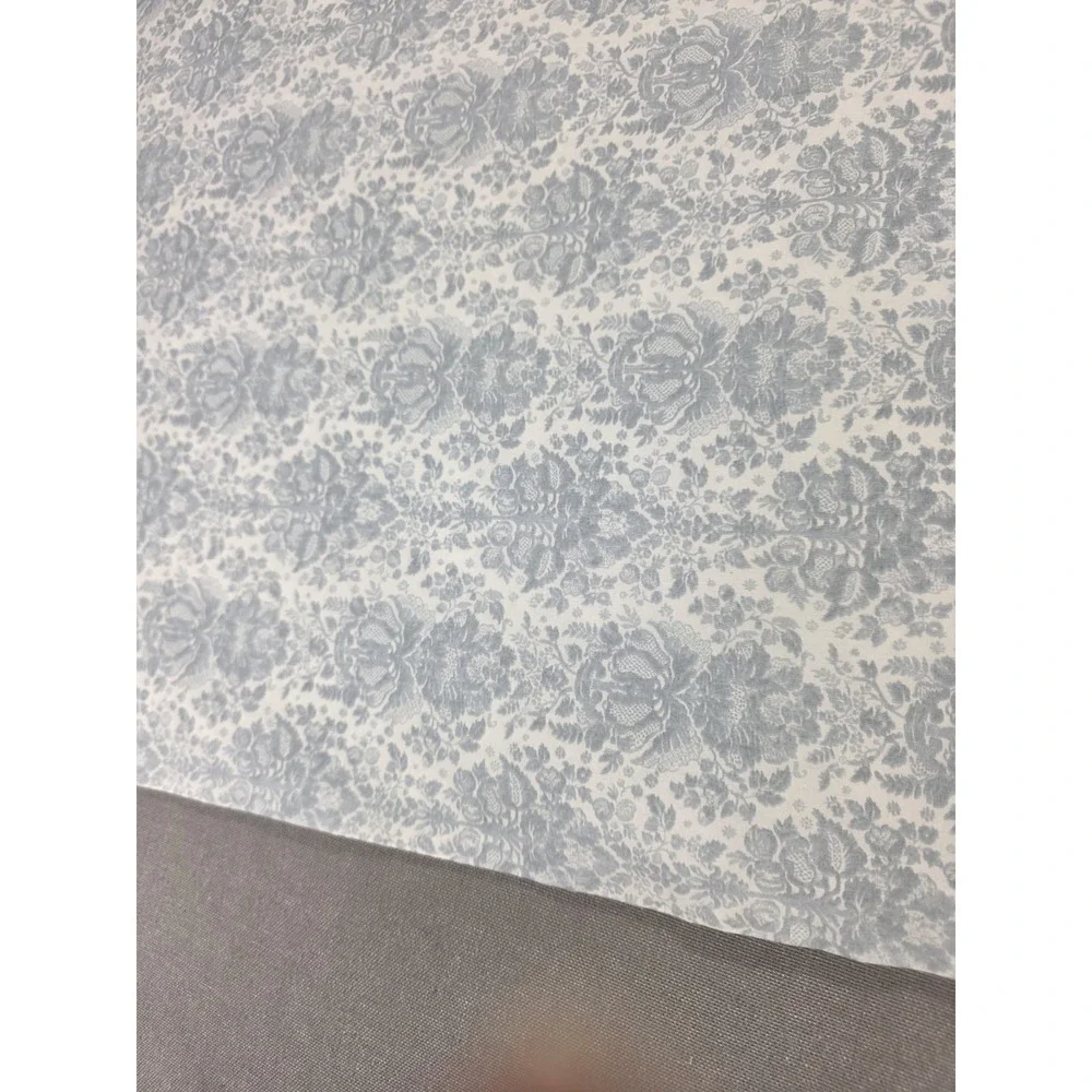 Lauren Ralph Lauren Pillow Case ONE 100% Cotton Made In Bahrain Pale Blue Floral